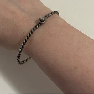 James Avery Silver Twisted Rope Wire Bracelet